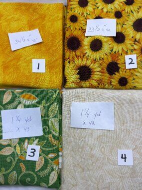 Fabric Cotton For Iand Crafts Pre-Washed Total Average Yardage Over 5 Yd